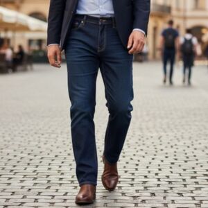 A. Tiziano Original Series #8 Mens Dark Wash Straight Leg Jeans Pants Blue sz 40